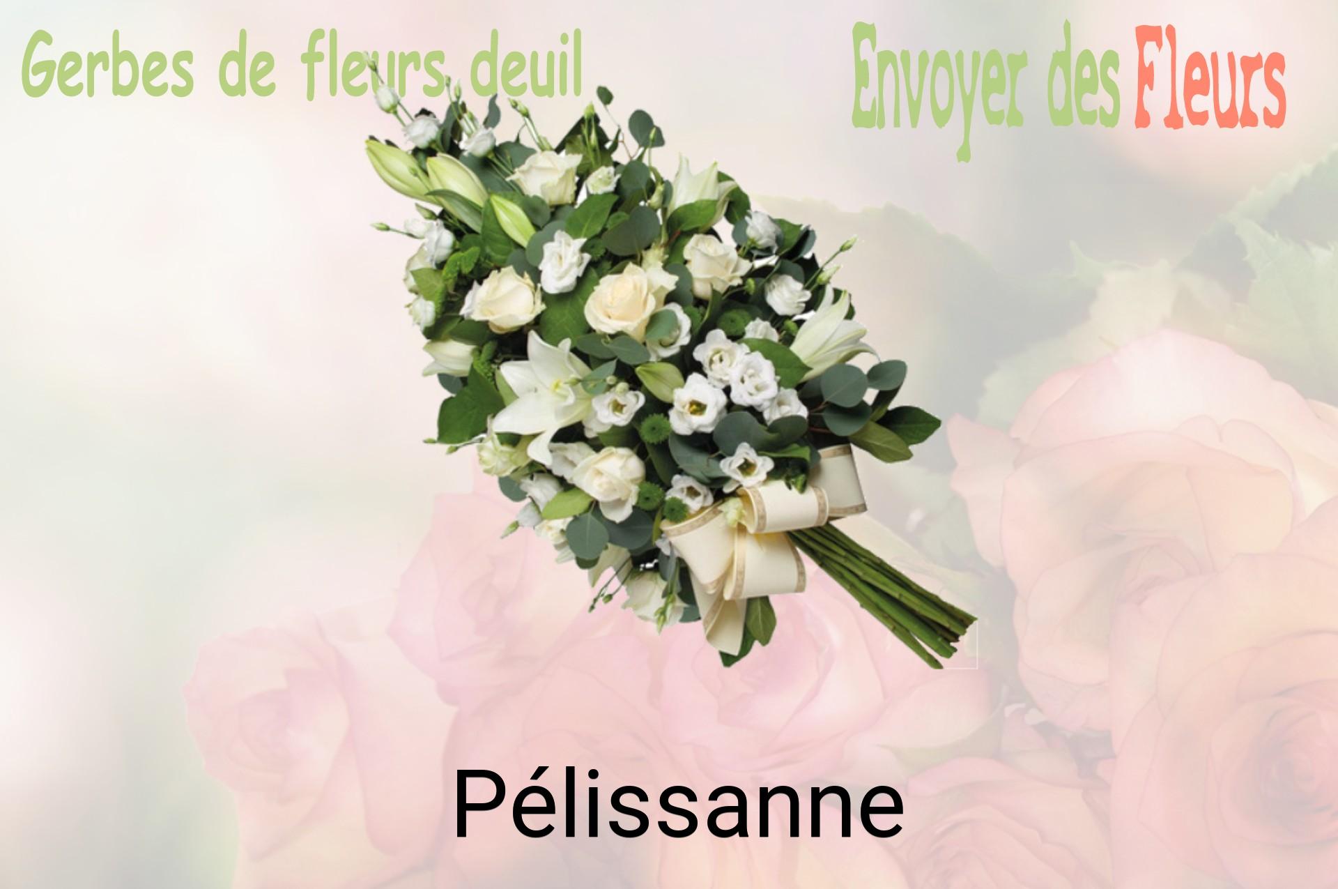 Gerbe de fleurs de deuil livrée à Pélissanne